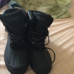 𝅺PREOWNED Boston accent mens black boots size 12m